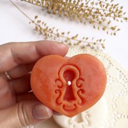 Ароматни чаени свещички сърце с ключалка, в комплект от 10 бр.