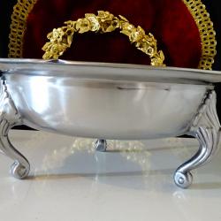 Викторианска калаена фруктиера, съд за сервиране 1.2 кг.