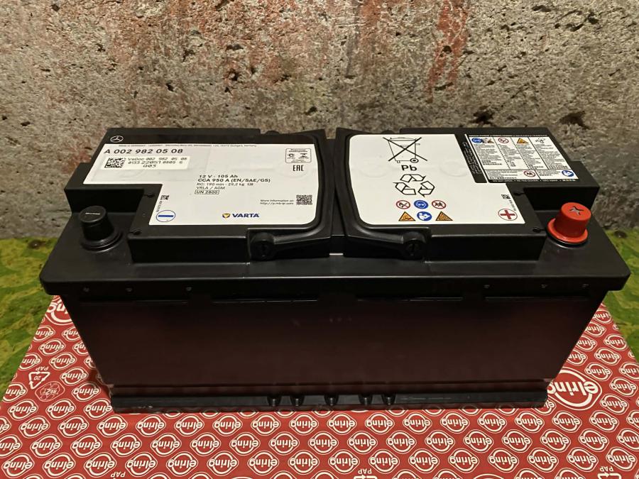 Оригинален акумулатор Мерцедес Mercedes Varta 105 амп ч АГМ AGM