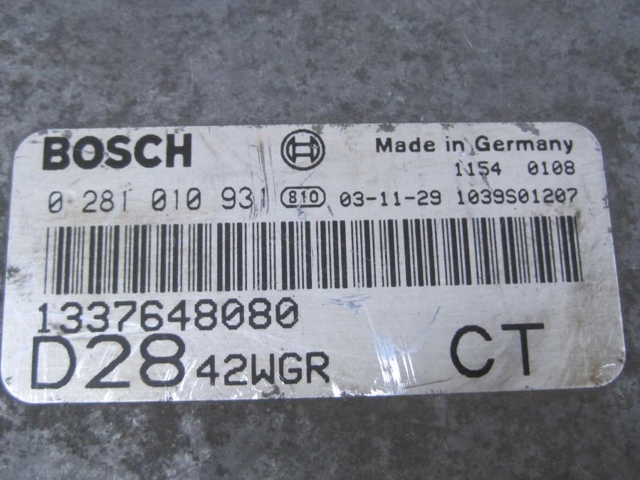 Компютър ECU 0281010931 Bosch 1337648080 Fiat Ducato 2.8jtd Citroen JU