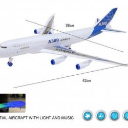 Механичен самолет А380 с музика и светлини