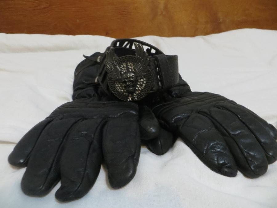 Мотористки ръкавици и рокерски колан