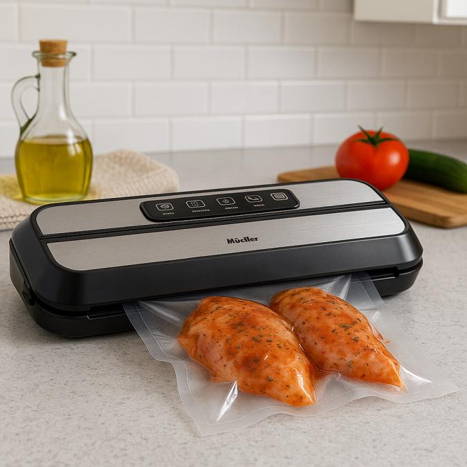 Уред за вакуумиране Muhler Mv-109  Запази храната свежа до 5 пъти по-