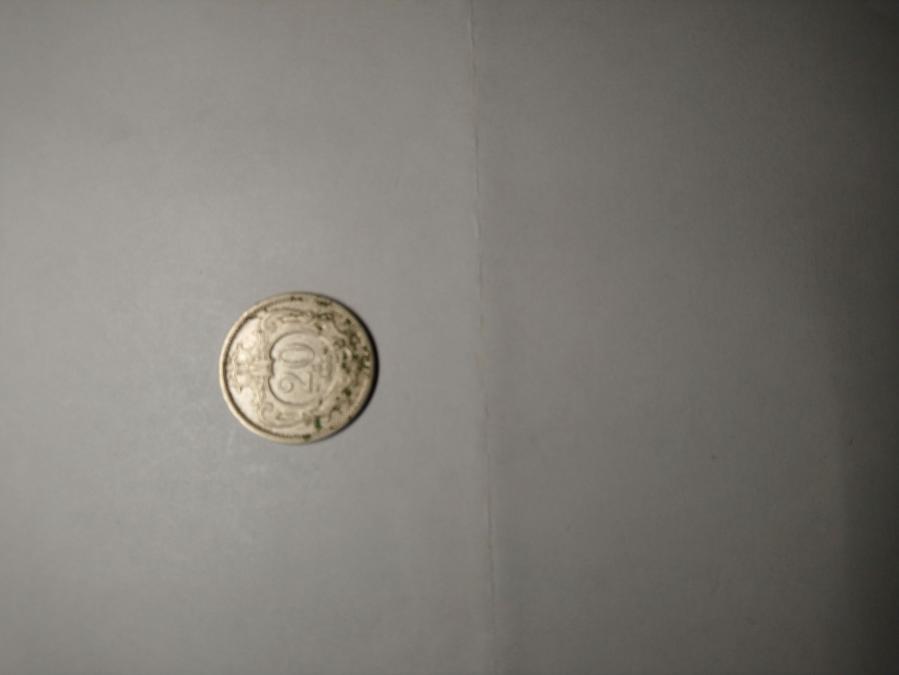 Монета 20 хелера 1898 г.