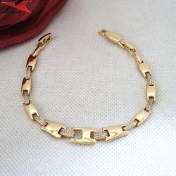 Гривна с 14К златно покритие и с цирконий