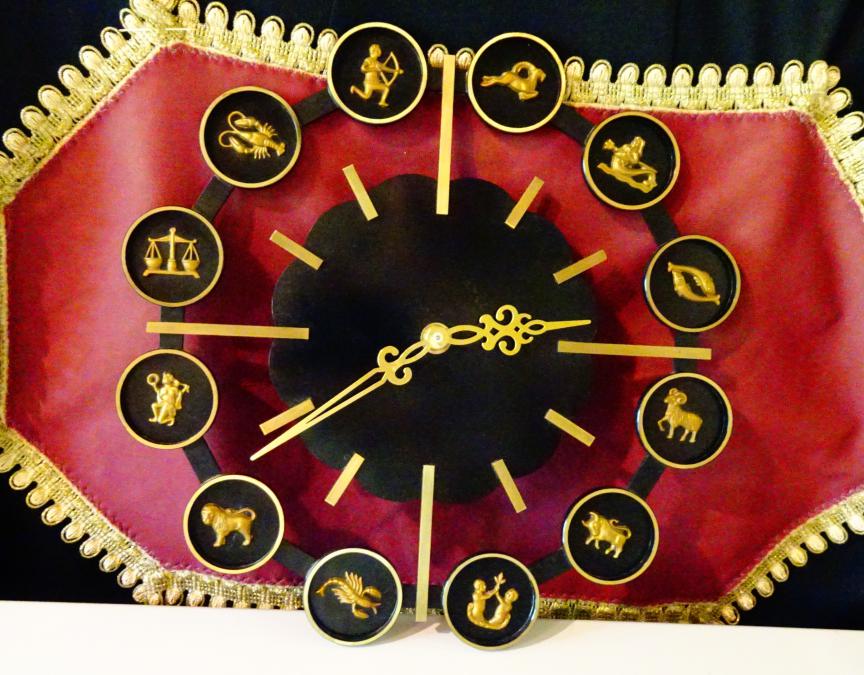 Selva бронзов стенен часовник зодиак, зодии.