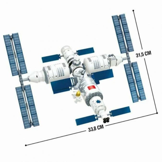 Коструктор Сателит с космонавти 372 части