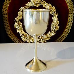 Висока бронзова чаша за вино 160 мл.