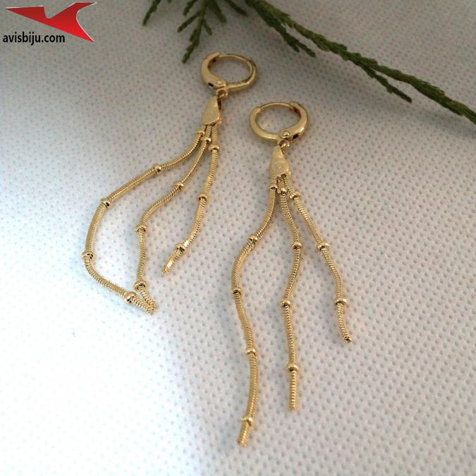 Обеци с 14К златно покритие