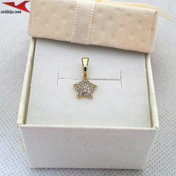 Висулка с 14К златно покритие и с цирконий