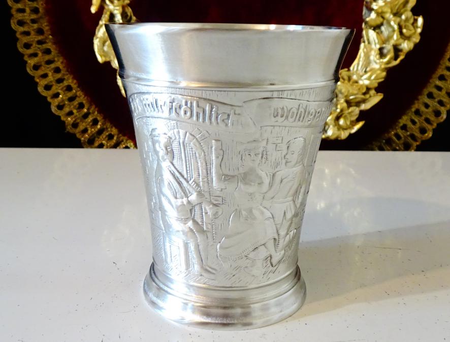 Сватбарска калаена чаша за вино Bmf.