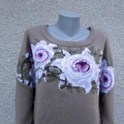 4XL нов пуловер BPC с рози