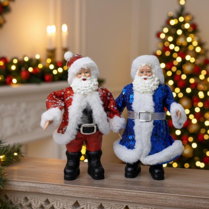 Декоративен дядо Коледа с пайети  Стилен акцент за всеки дом