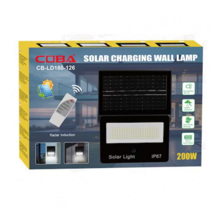 Соларна лампа Coba Cb-ld180 126 LED мощен външен прожектор със се