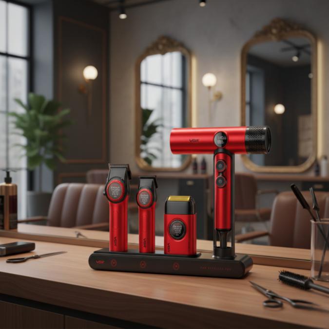 Професионален комплект машинки за подстригване VGR Stepless 4 в 1