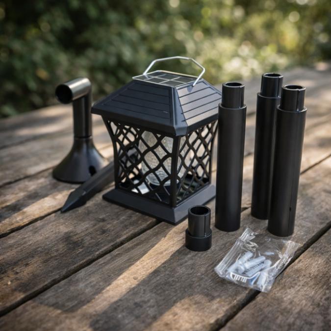 Многофункционална градинска соларна лампа Xf-1012а - осветление и защи