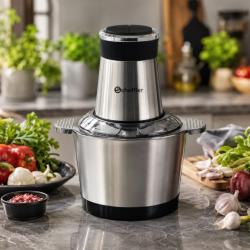Електрически кухненски чопър 3L с иноксова купа  Мощно и бързо раздро