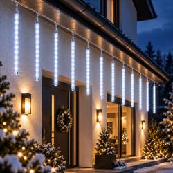 Коледна LED украса Падащи метеори с 10 светещи тръби, 480 LED диода,