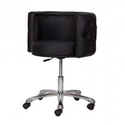 Козметичен стол - табуретка с облегалка Deco - черна 49 62 см