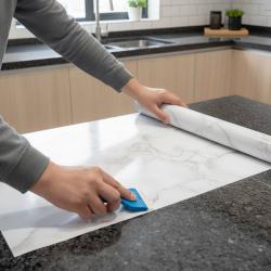 Мраморно самозалепващо фолио за обновяване на дома  водоустойчиво, зд