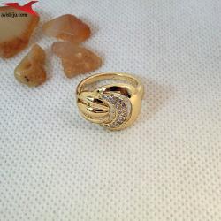 Пръстен с 14К златно покритие и с цирконий