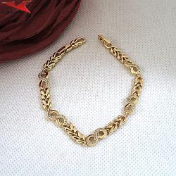 Гривна с 14К златно покритие и с цирконий