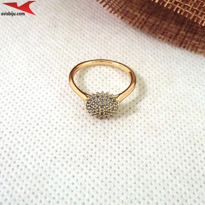 Пръстен с 14К златно покритие и с цирконий